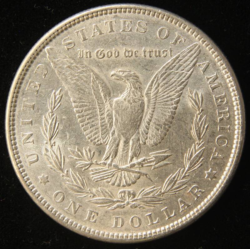 1889 MORGAN SILVER DOLLAR AU