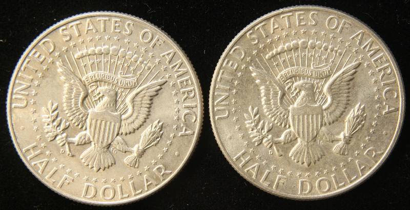 2 SILVER 1964 KENNEDY HALF DOLLARS