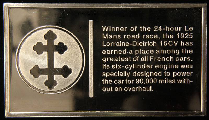 VINTAGE 1925 LORRAINE-DIETRICH 1000 GRAINS (2.08 TROY OZ) STERLING SILVER BAR