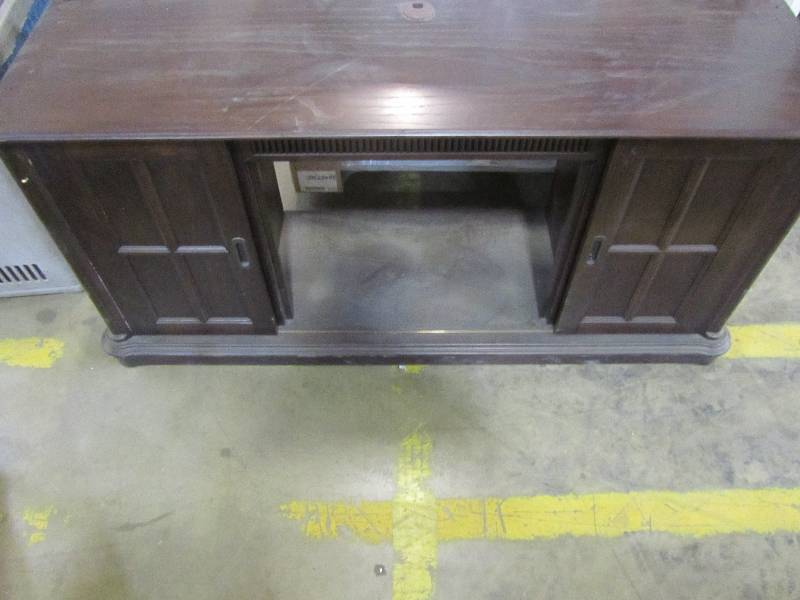 lot 36 image: Simpli Home Amherst Dark Brown Storage Entertainment Center