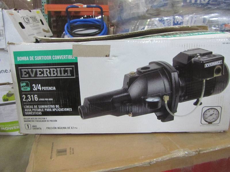 lot 48 image: Everbilt 34 HP Convertible Jet Pump