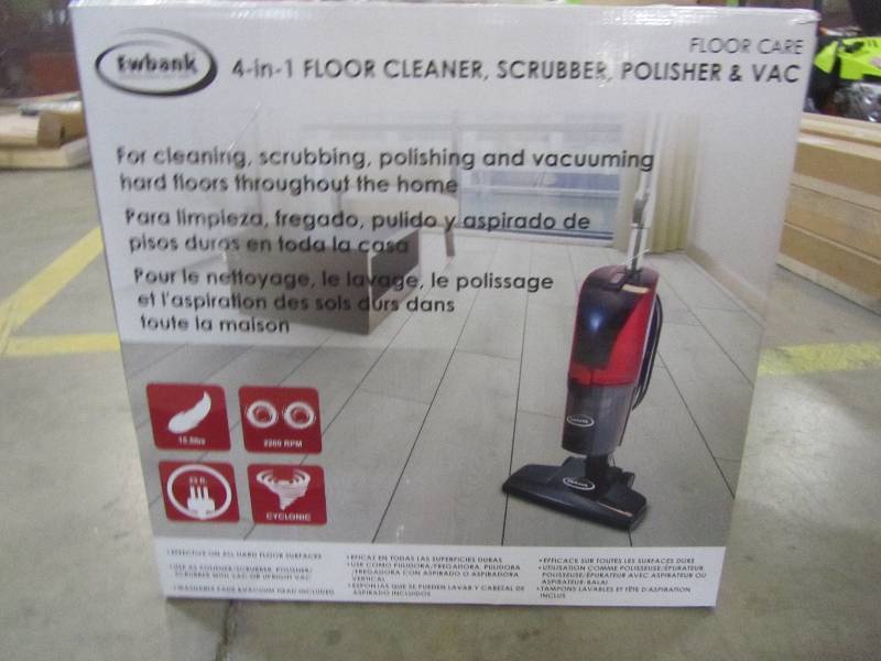 lot 55 image: Ewbank 4-in-1 Floor Cleaner, Scrubber, Polisher and Vacuum with 23 ft. Power Cord