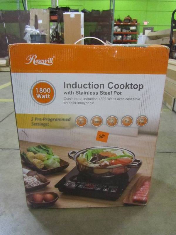 lot 56 image: Rosewill 1800-Watt 5 Pre-Programmed Setting Induction Cooker
