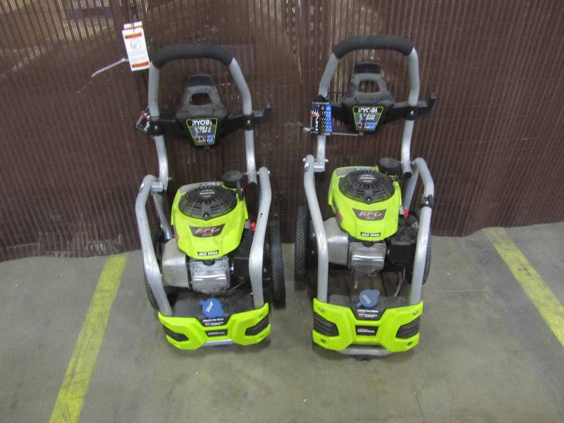 lot 79 image: Ryobi 3100-PSI 2.5-GPM Honda Gas Pressure Washer with Idle Down(x2)