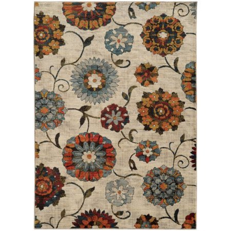 lot 12 image: Oriental Weavers Sedona 67 x 96 Machine Woven Rug in Ivory