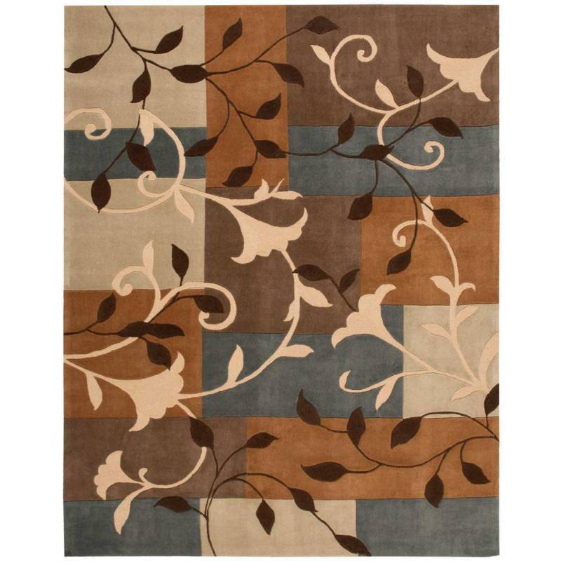 lot 15 image: Nourison Graphic Floral Multicolor 7 ft. 3 in. x 9 ft. 3 in. Area Rug
