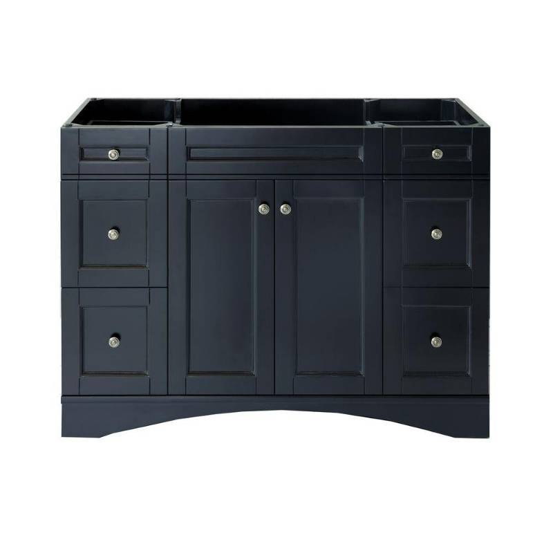 lot 24 image: Virtu USA Elise 48 in. W x 22 in. D x 35.24 in. H Vanity Cabinet and mirror in Espresso