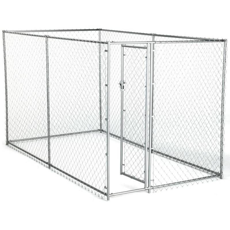 lot 75 image: American Kennel Club 6 ft. x 10 ft. x 6 ft. Chain Link Kennel Kit