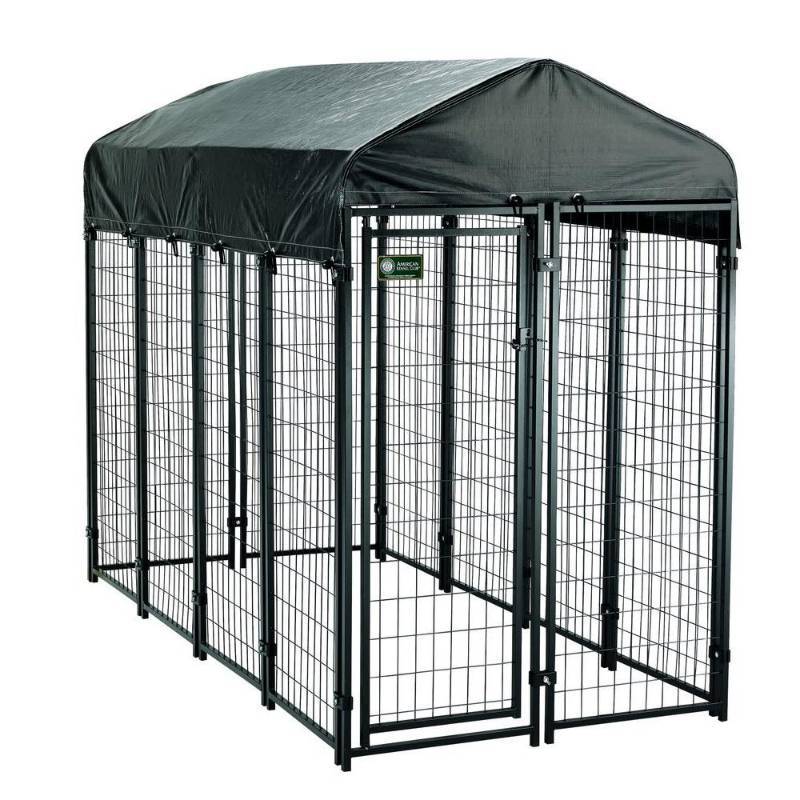 lot 77 image: American Kennel Club 4 ft. x 8 ft. x 6 ft. Uptown Premium Steel Boxed Kennel Kit