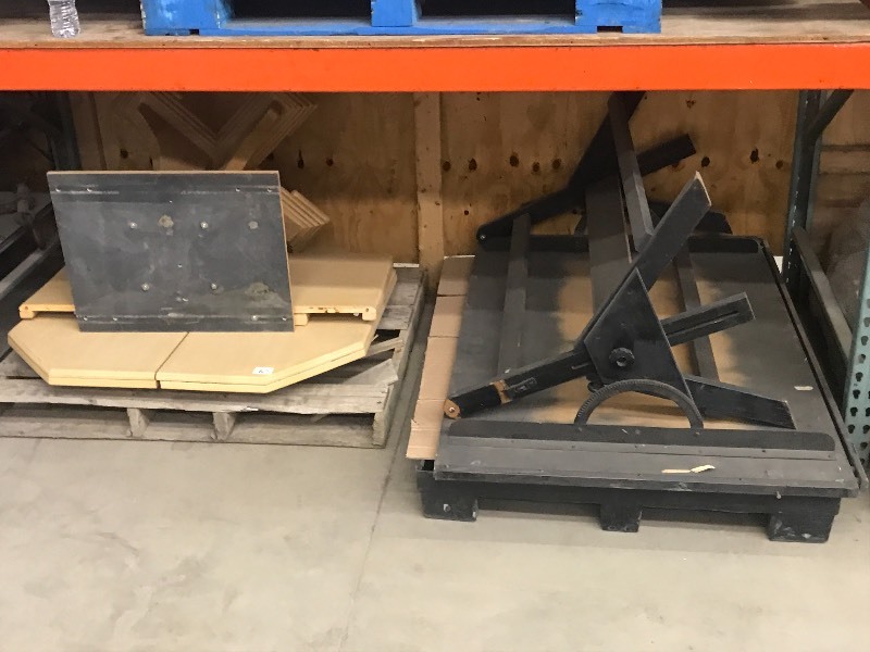 lot 10 image: Lot Of (1) Wooden Drafting Table & ...