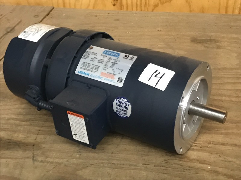 lot 14 image: Unused Leeson 1.5HP Three Phase Ele...