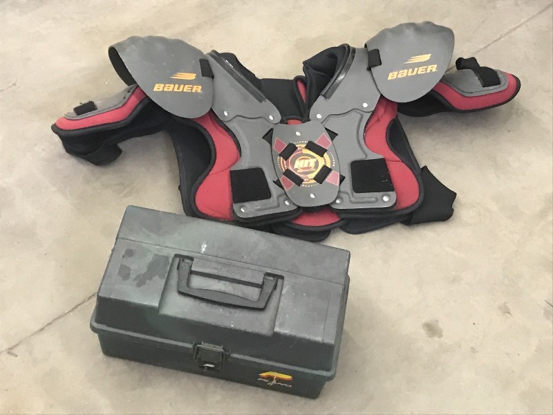 lot 47 image: (1) Plastic Tackle Box & (1) Set Of...