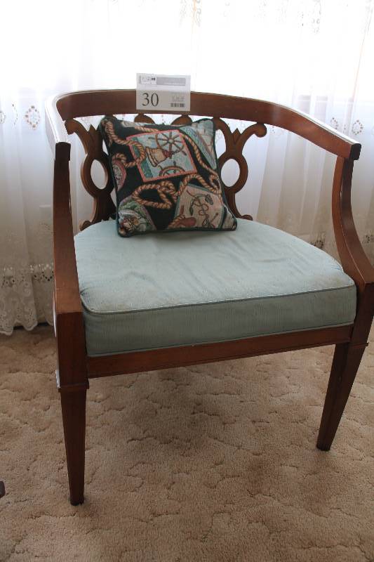 Padded Wood Sitting Room Chair