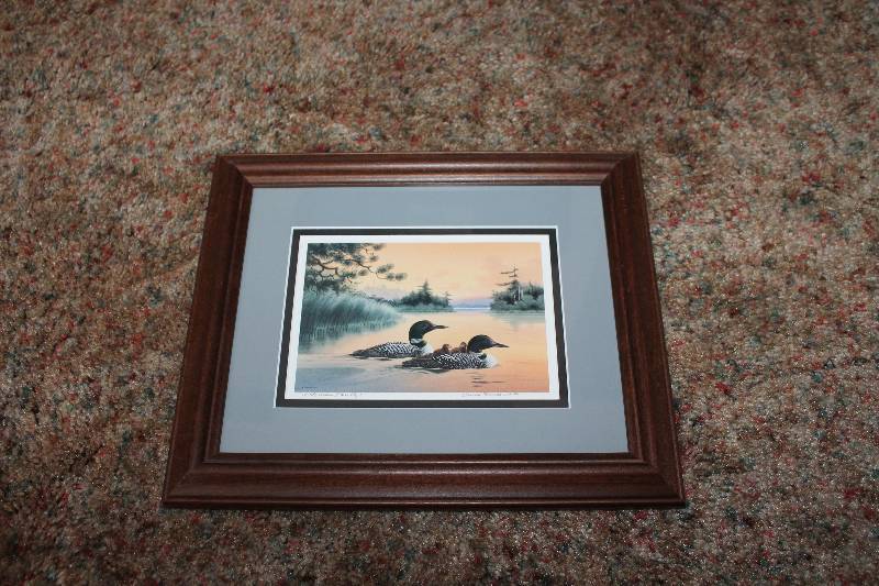 Wilderness Family by Jerry Radeker Signed Framed Matted Wall Art