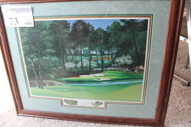 The Dream Course Hole Number Twelve Augusta Limited Edition Print #533910000 by Elizabeth Peper 1994 Signed Matted Framed Print