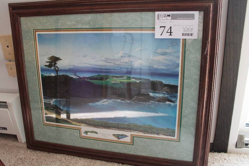 The Dream Course Hole Number Sixteen Cypress Limited Edition Print #533910000 by Elizabeth Peper 1994 Signed Matted Framed Print