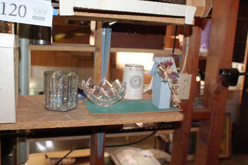 Table Dcor, Glass Bowls, Stein, Pitcher, Oneida Custom Mediterranea 188 Stainless Fondue And Chafing Dish