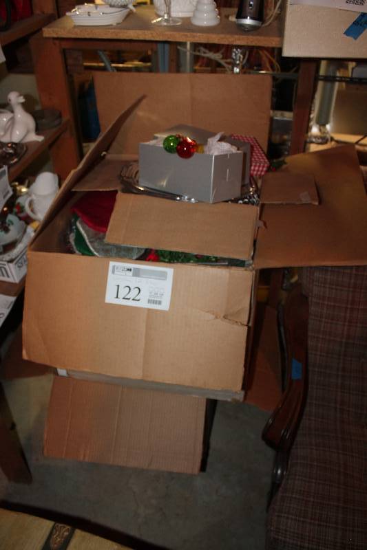 Lot of (2) Boxes of Christmas Dcor