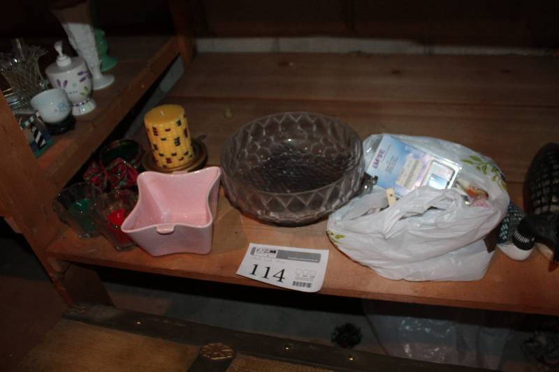 Table Dcor, Candles, Bowls, ash Trays, Hand Tools