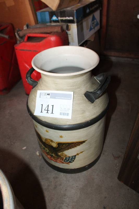 Milk Jug w Bald Eagle Design