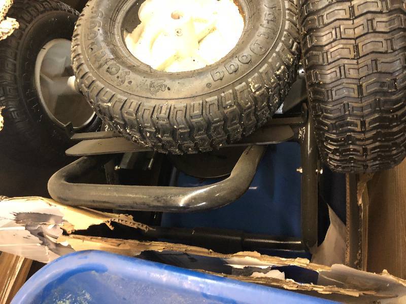 lot 60 image: Lot of Ice Buster Walk Behind Salt Spreaders - SalvageFor Parts