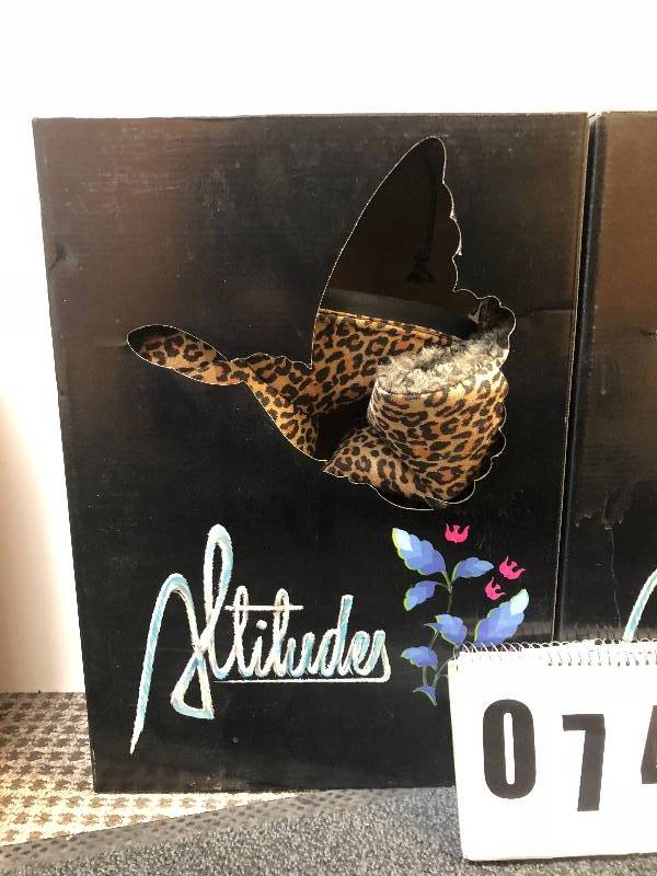 lot 74 image: Lot of (2) Pairs of Leopard Print Ciccia Bella Slipper Boots SizeS 6.5-7.5