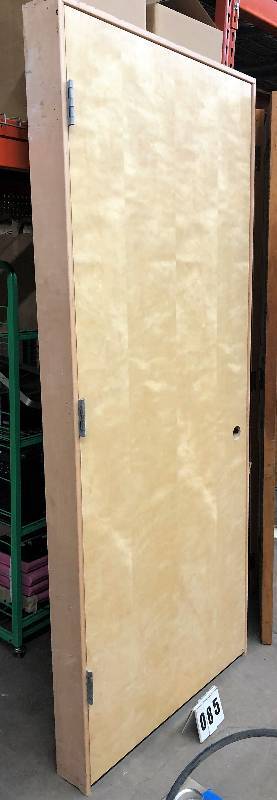 lot 85 image: Interior Door with Jamb - Maple Finish