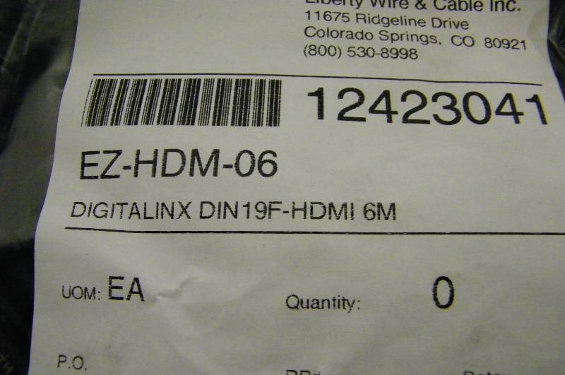New Lot of Seven (7) Liberty EZ-HDM-06 HDMI Cables