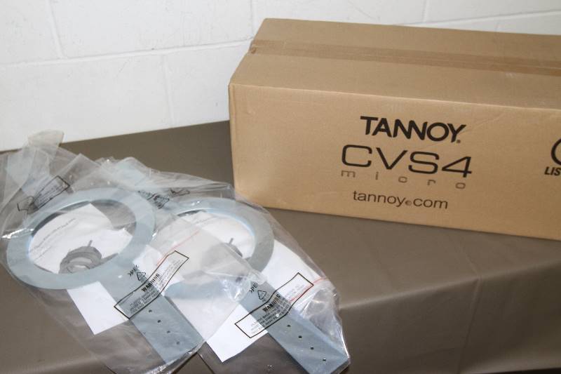 New in Box Tannoy CVS4 70V 4 Coaxial Pro Audio In-Ceiling Loudspeaker - Pair