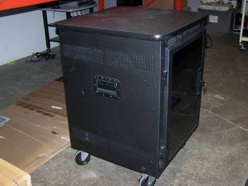 Middle Atlantic, Audio  Video (AV) Equipment Cabinet with Lockable Front and Rear Doors on Wheels
