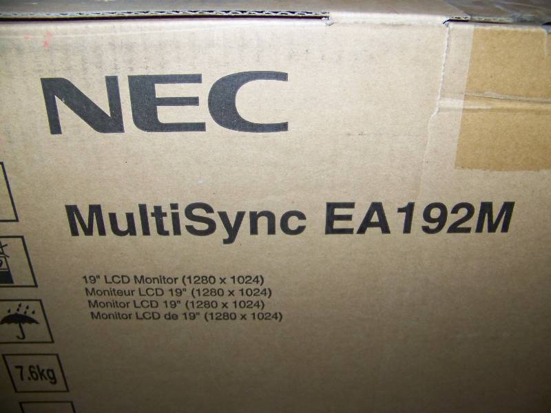 (2) 19, NEC, MultiSync, LCD Flat Screen Computer  PC Monitors in Original Boxes