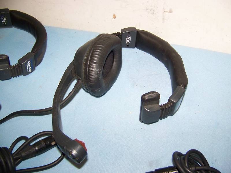 (6) Clear-Com, CC-95, Headsets with Microphones