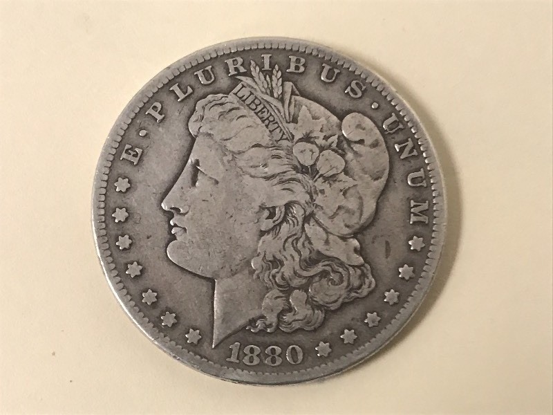 1880-S Morgan Silver Dolar...