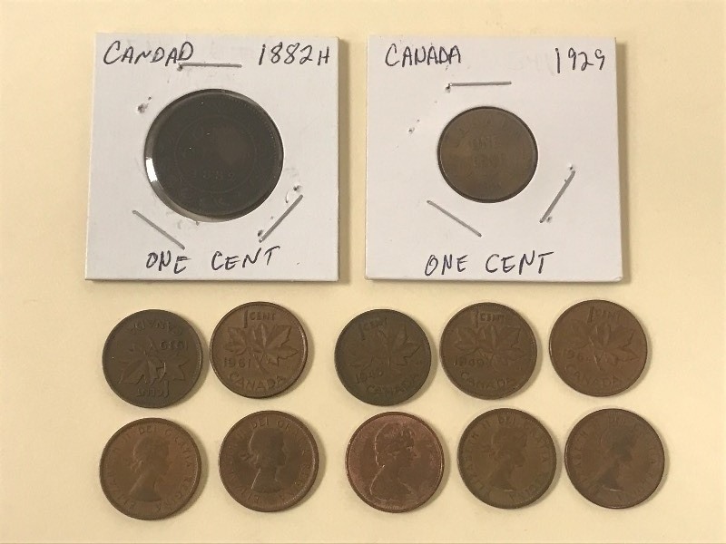 Old Canadian Coppers 1882 H Large ...