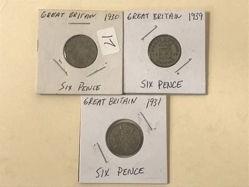 Great Britian Silver 6-Pence 1930,...
