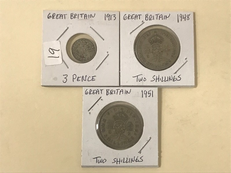 Great Britian Silver 3-Pence 1913, ...