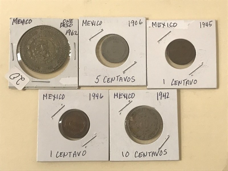 Mexico Silver Peso 1962, 5-Centavo ...