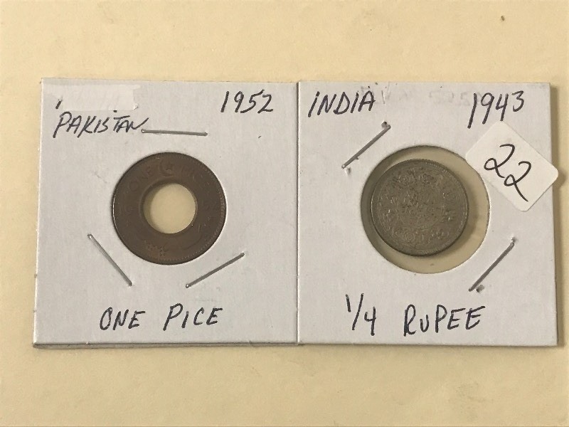India Silver 1943 14-Rupee & A Unc...