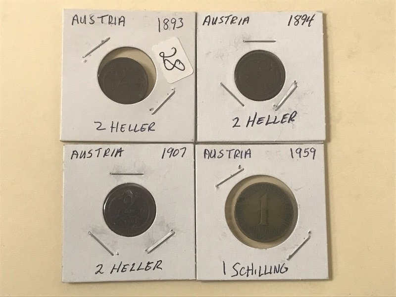 Austria 1893, 1894, 1907 Two Helle...
