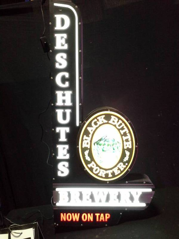 lot 15 image: Deschutes Brewery two-sided projecting  blade sign
