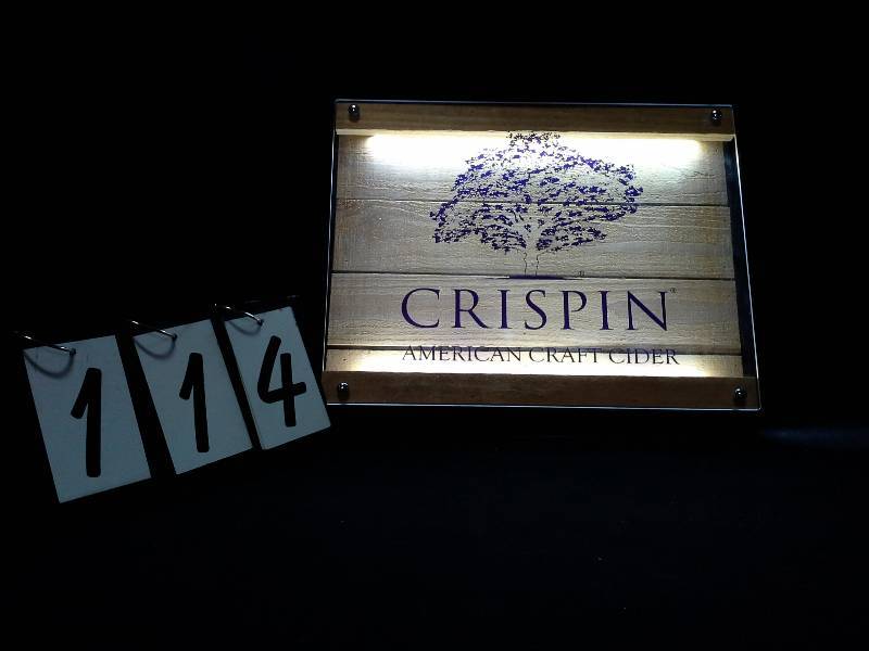 lot 114 image: Crispin LED sign