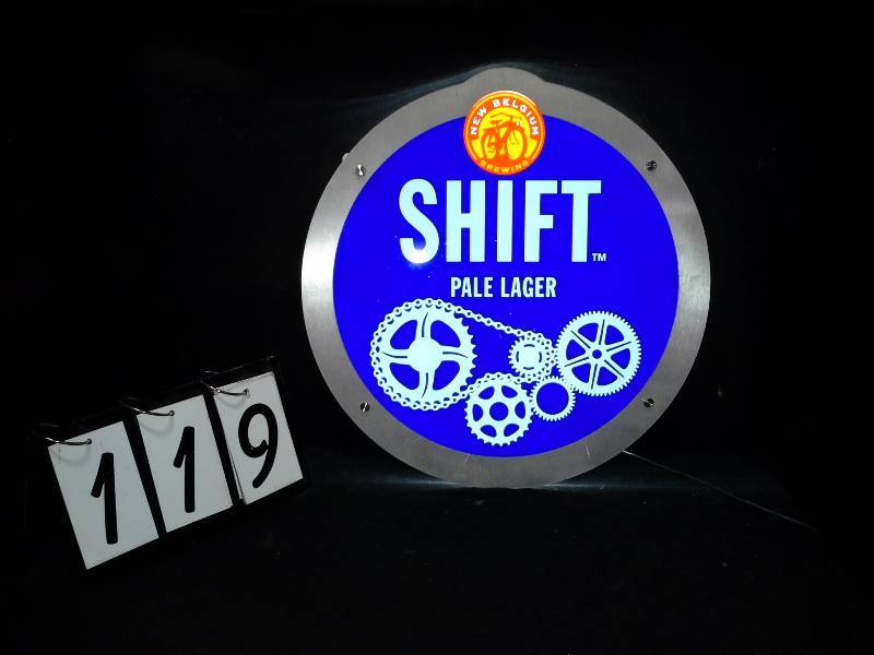 lot 119 image: Shift Lager LED sign