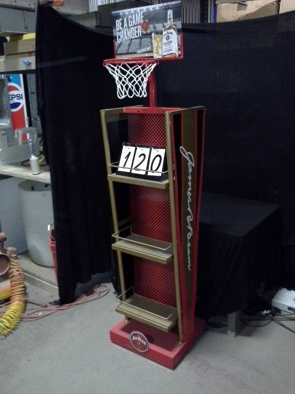 Jim Beam Basketball Shelf   Liquor Display 