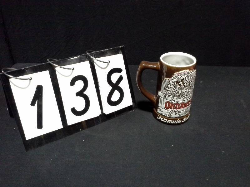 lot 138 image: Hamms beer Octoberfest ceramic mug