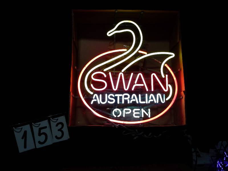 lot 153 image: Swan Australian Lager OPEN neon