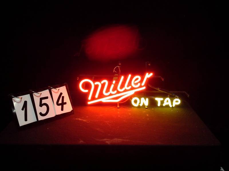 lot 154 image: Miller on Tap neon