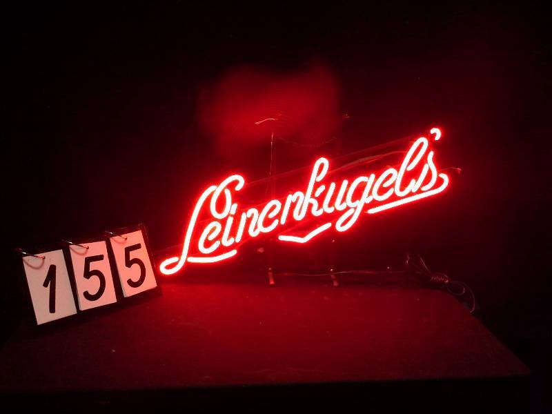 lot 155 image: Leinenkugels beer neon sign