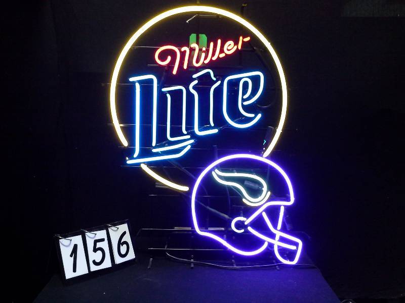 miller lite vikings neon sign