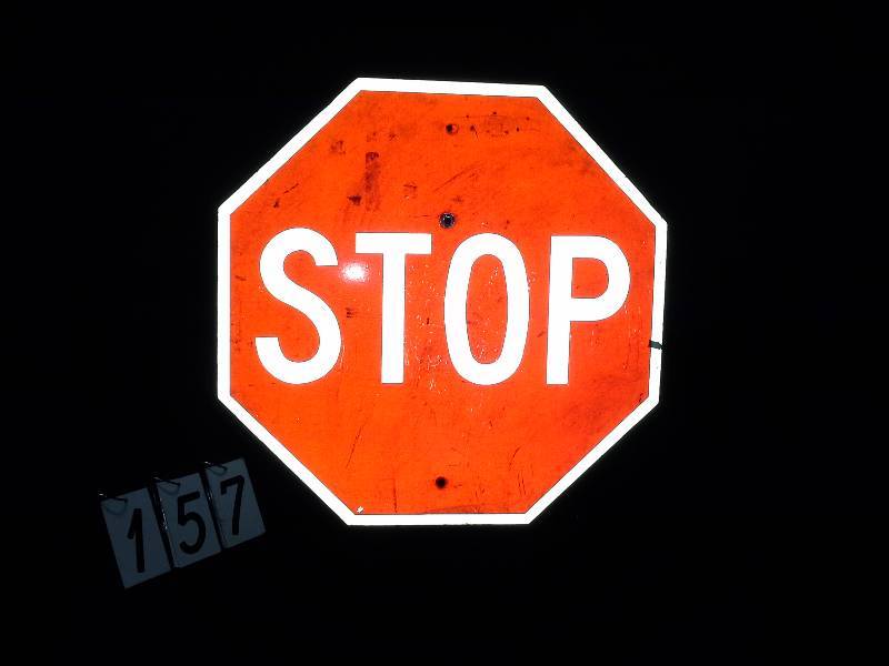 lot 157 image: Aluminum STOP sign