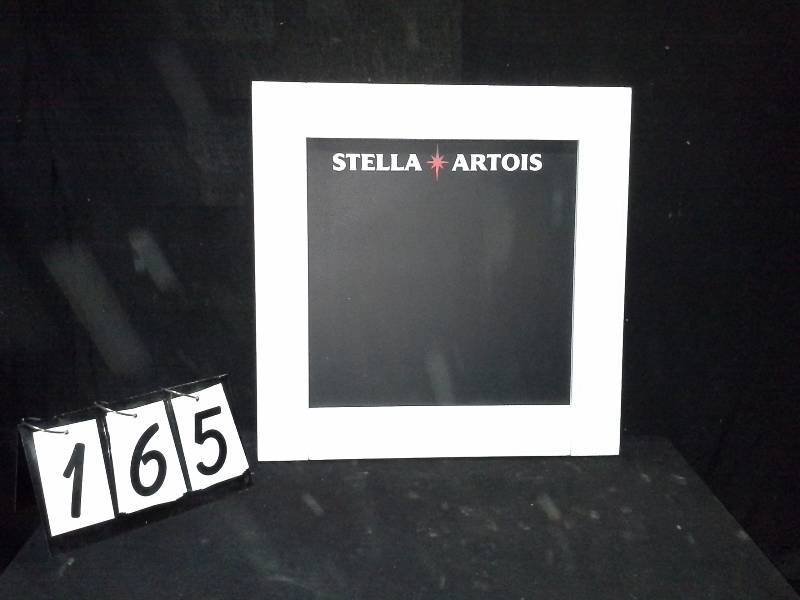 lot 165 image: Stella Artois menu board